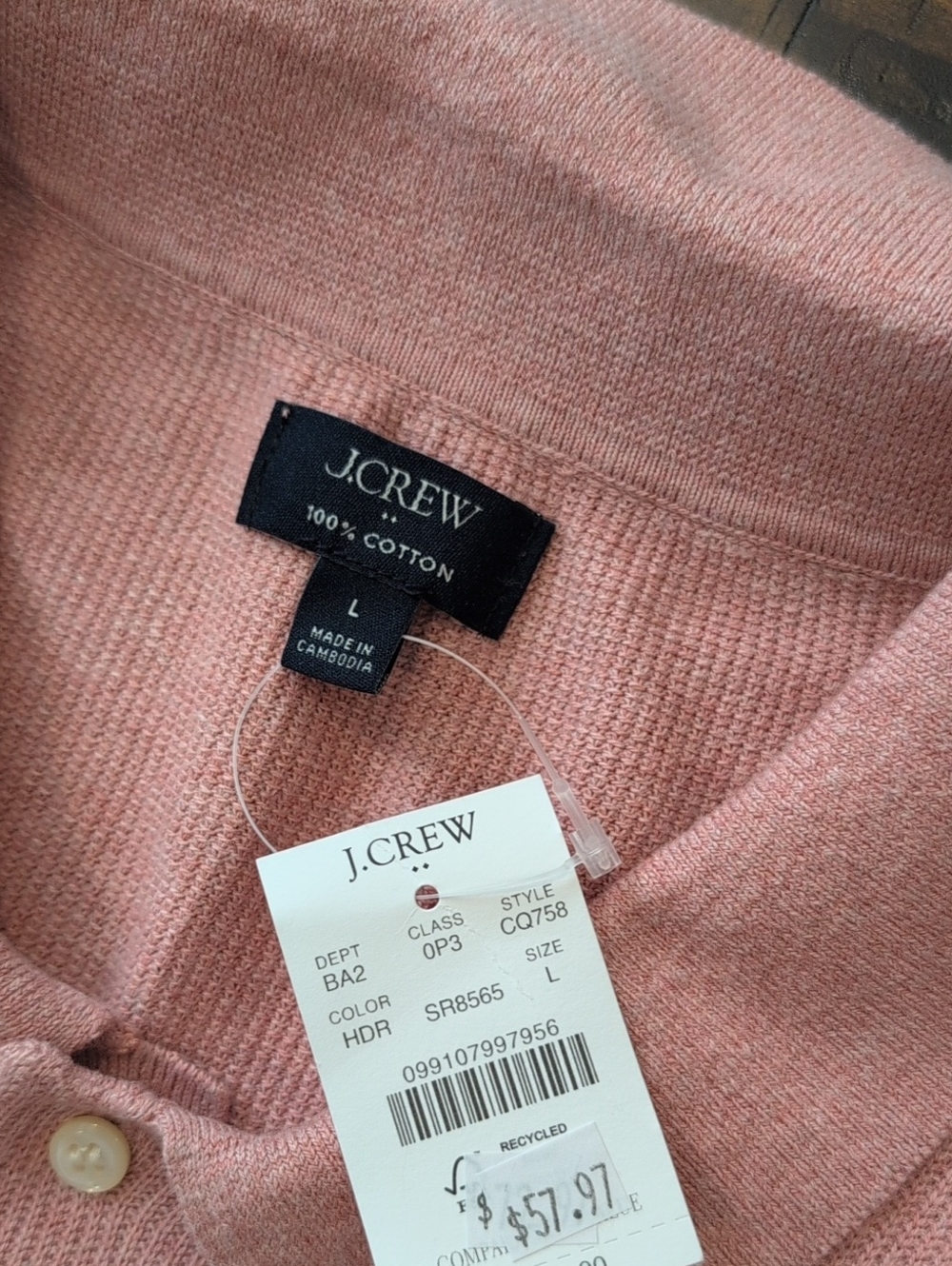 J. Crew Textured Cotton Sweater Polo NWT - Picture 5 of 7